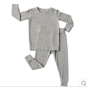 LITTLE SLEEPIES Grey Bamboo Viscose Pajama Set